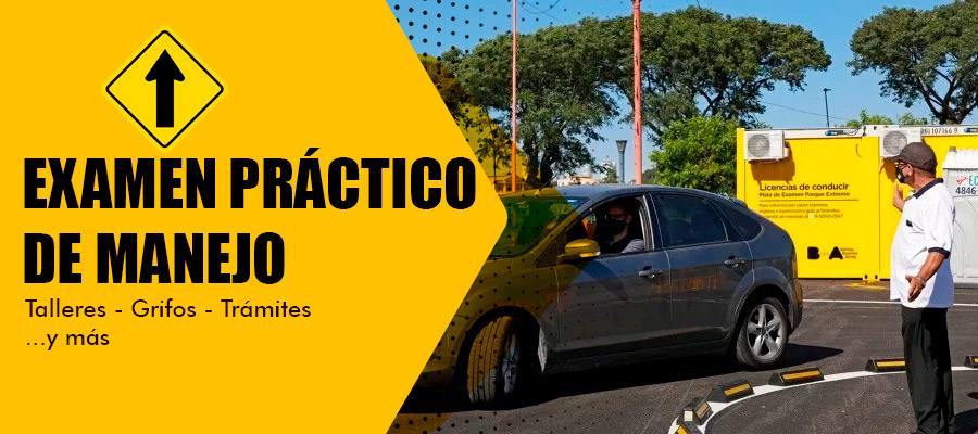 En que consiste el Examen práctico de manejo
