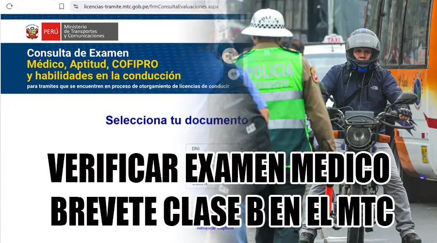MTC Implementa Sistema para Verificar Validez de Evaluaciones de Brevetes de Motos